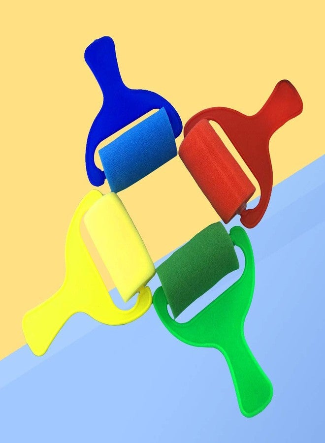 KRAFTMASTERS مجموعة أدوات الرسم والرسم للأطفال من كرافت ماسترز، تتضمن 4 قطع من بكرات الطلاء الإسفنجية، وأدوات فرد الطلاء، وفرش الرسم. - Image 3